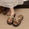 Slippers Women 2025 Casual Retro Vacation Spring and Summer Feet Cool Slippers Women Are Not Tired and Pedal Soft Bottom New Beach