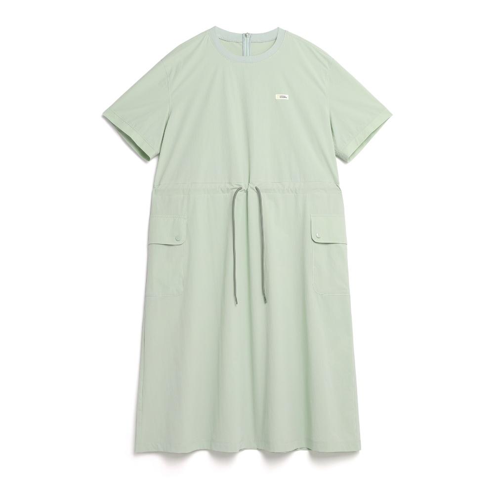 NATIONALGEOGRAPHIC N242Wop910 Adélie Lightweight Woven Stretch Round Neck Dress Light Jade