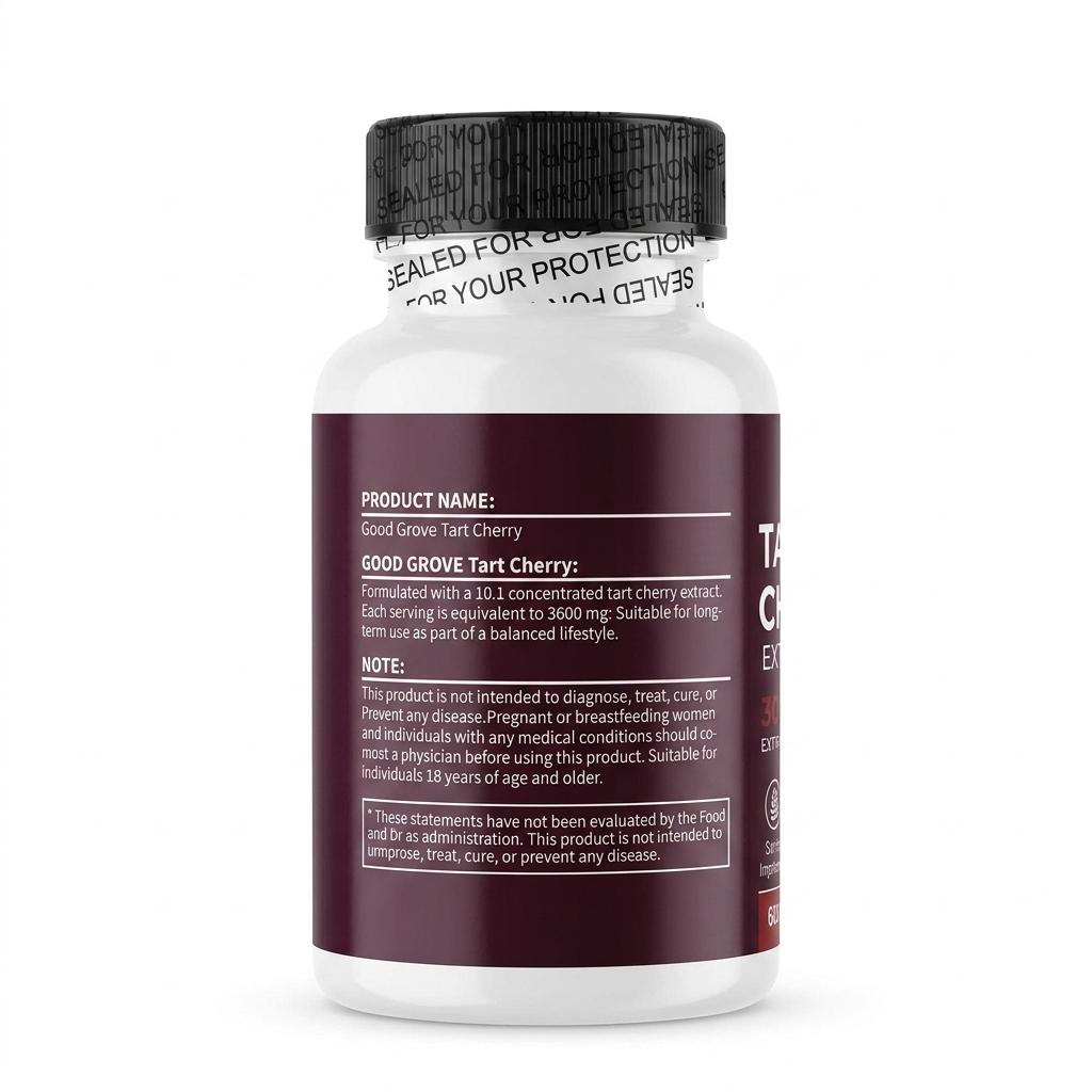 Estratto di Amarena 3600mg Equivalente Per Porzione – Integratore per la Salute delle Articolazioni, Depurazione dell'Acido Urico e Sonno Riposante (60 Capsule)