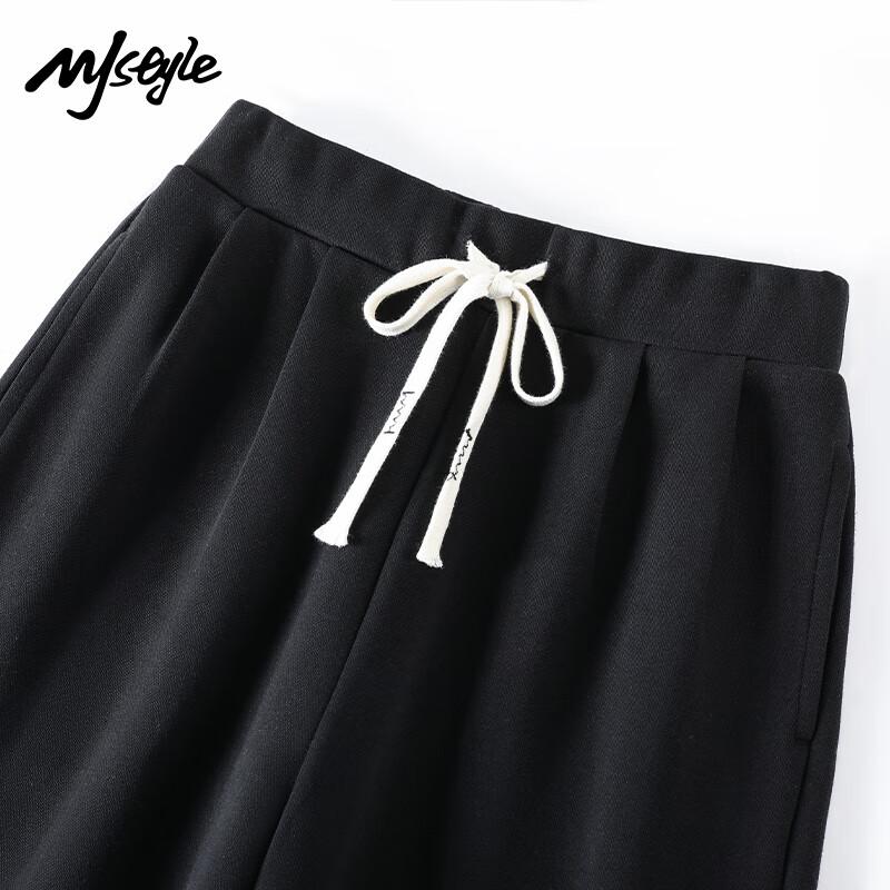 MJ STYLE Women's High-Waisted Wide-Leg Pants