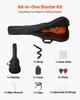 40 Zoll Dreadnought Akustikgitarre Anfänger-Bundle Gigbag Erwachsener Sunburst