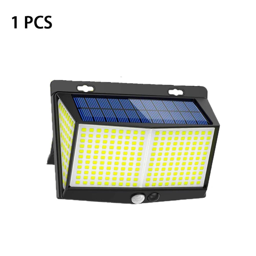 

288 светодиодных солнечных фонарей, уличные датчики движения, настенные светильники, ночник с 3 режимами для сада, патио, двора, террасы, гаража, забора 1PCS