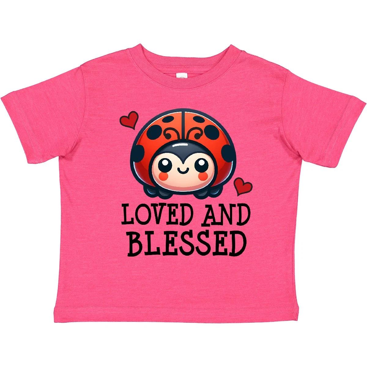

Inktastic Ladybug Loved And Blessed Toddler T-Shirt Love Blessings Cute Childs 150