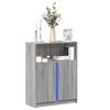 LED Sideboard Gray Sonoma 77 x 34 x 100 cm Engineered Wood