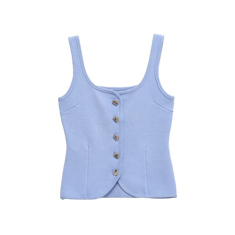 Kaslead New Arrival Women's Fashion Style Fashion Plain Stitch Corset Vest 5536038