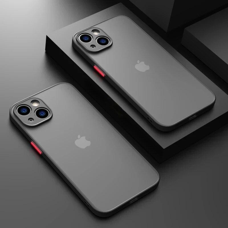 

Shockproof Silicone Phone Case For Iphone 15 14 13 11 12 Pro Max Mini Xs Max X Xr 7 8 Plus Soft Transparent Matte Pc Back Cover