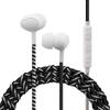 URIZONS Nylon Braided Wired Lighting Earbuds with Microphone Noise Compatible with iPhone Earphones, Tangle-Free, Controller, Blocking,