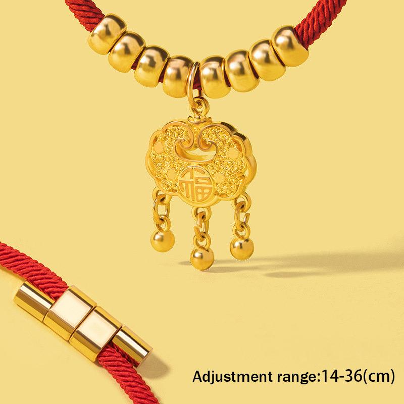 

Кошка питомец плетение долголетие золотой замок ожерелье собака колокольчик год праздничные украшения регулируемый ручной работы кошачий ошейник аксессуары для домашних животных L（10-15 catties）