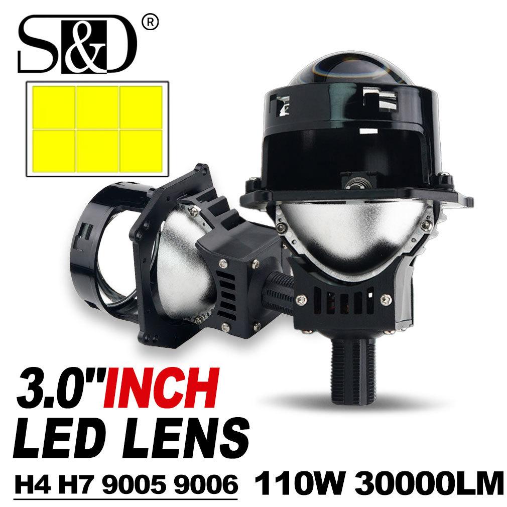 

2 шт. 3,0-дюймовые Bi LED проекторные линзы с кольцами ангельские глазки , H4 H7 9005 HB3 9006 HB4, автомобильные фары Hella 3R, светодиодные автолампы, комплекты