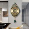 European Retro Wall Clock Living Room Home New Creative Clock Wall Mute High-end Quartz Type Home Decoration