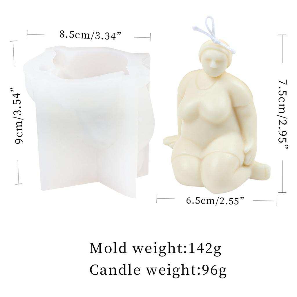 3D Damenkörperform Kerzenform Yogapose für handgemachte Seife Epoxidharz Polymer Clay DIY Duftgips Epoxidharz