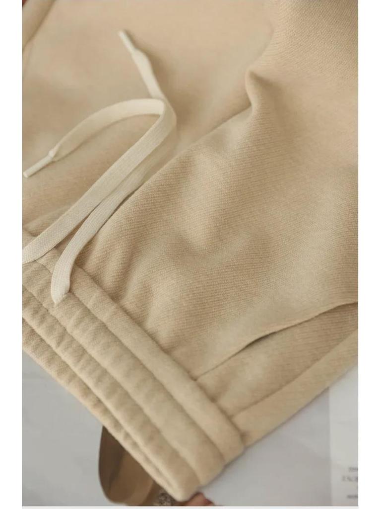 High-Waist Elastic Tweed Wool Pants - Autumn/Winter Women's Wide-Leg Straight Cut with Soft Drape