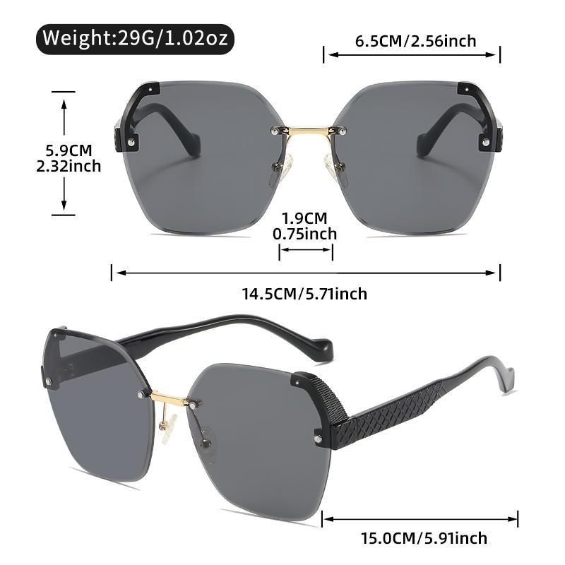 Frameless Sunglasses for Women, Sun Protection and UV Protection, Gradient, Fashionable and High-end Sunglasses