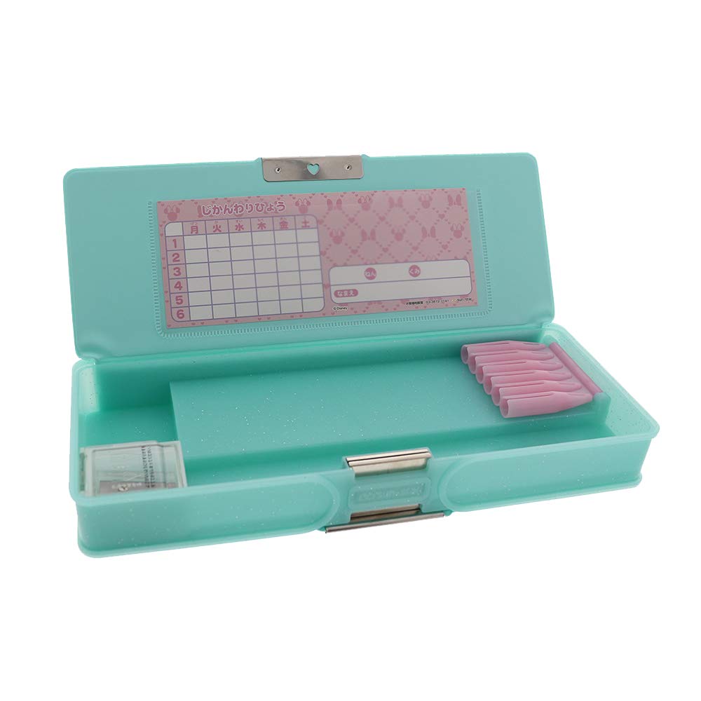 Sunstar Stationery Disney Matic Pencil Case DX S1312316 Minnie Mouse Green Double-Sided