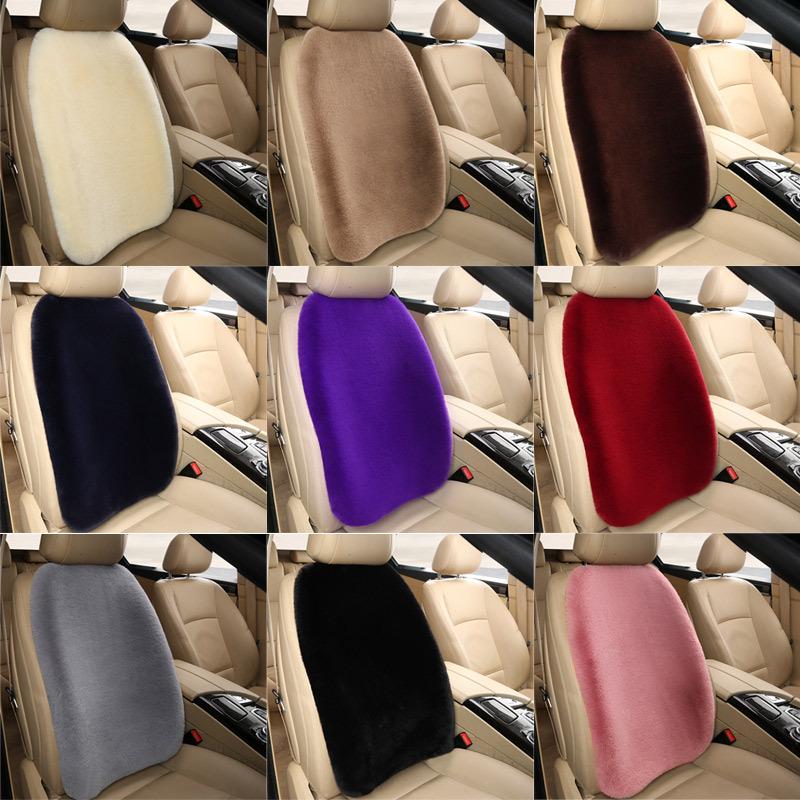 Winter Plush Car Seat Cushion Set: Thick Short Pile, Wool, Rabbit Hair, Non-Slip, 3-Piece