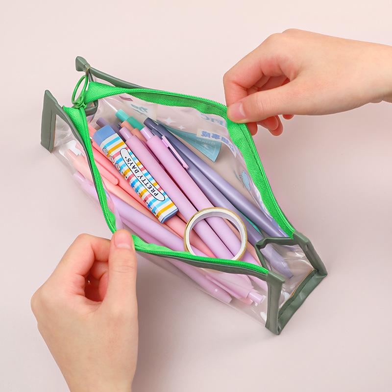 Transparent Large Capacity Pencil Case for Girls - Ideal for Primary and Kindergarten Students
