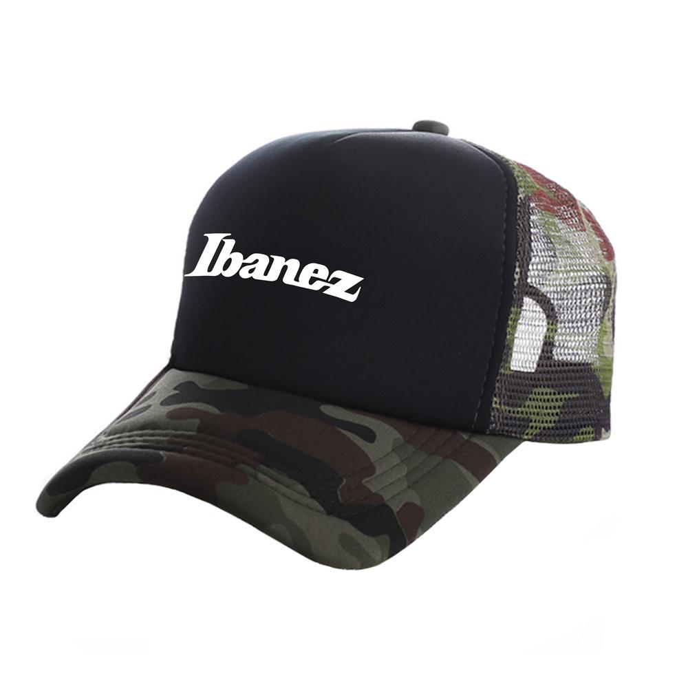 Guitar brand Ibanez Trucker Cap Unisex Cool Music Fans Hip Hop Ibanez Hat Baseball Cap Unisex Mesh Net Caps MZ-056