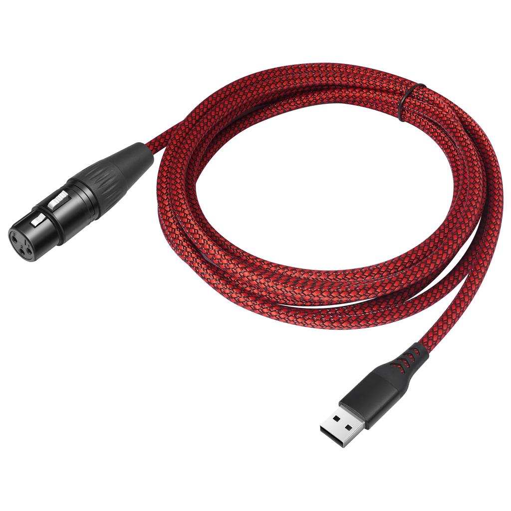 1/2/3M USB Microphone Cable USB Male To XLR Female Mic Link Converter Cable USB To XLR Adapter for Microphones Or Recording