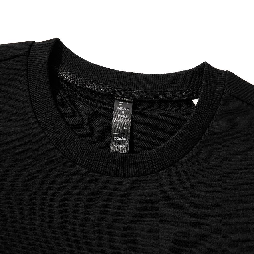 Adidas Round Neck Pullover Comfortable Long Sleeve Sweatshirt Unisex Sweatshirt Black KA1495