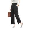Khaki High-Waisted Wide-Leg Suit Pants for Women - Spring/Summer Slimming Petite Fit