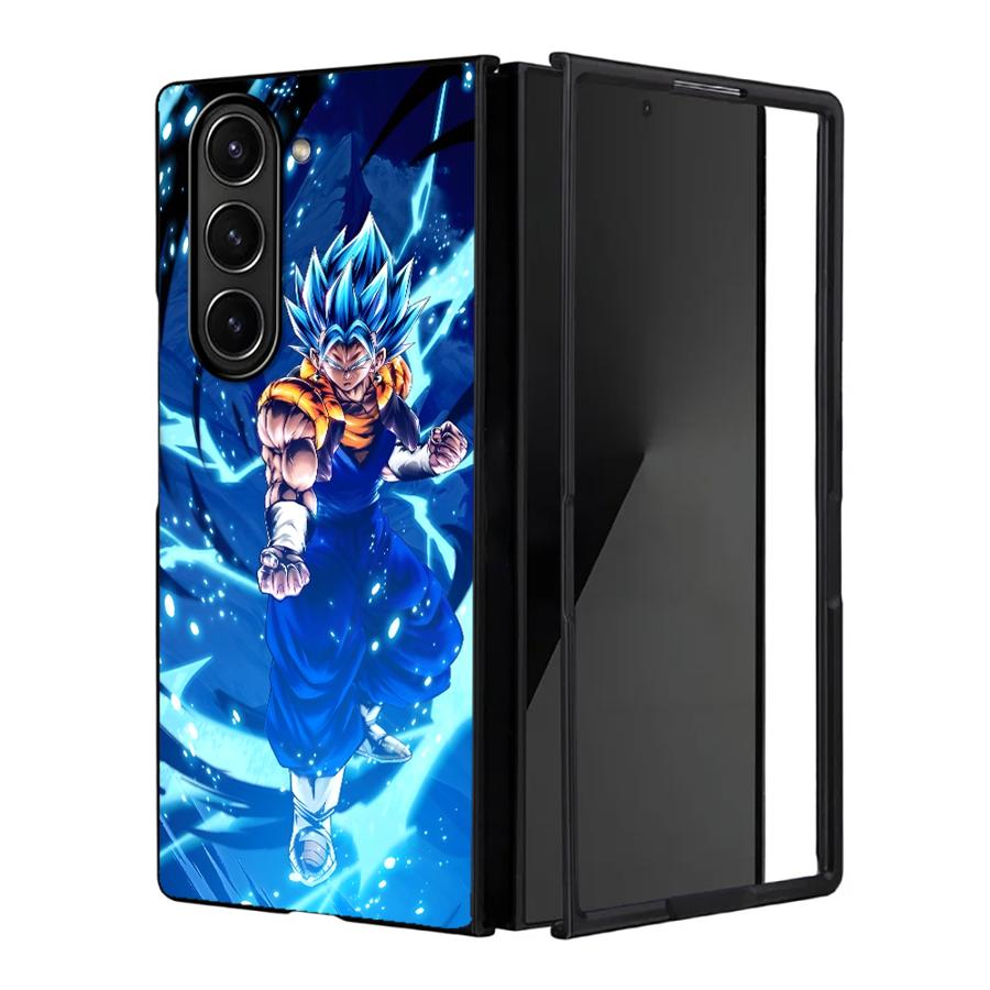 Dragon Ball Blue Goku Hard Phone Cover Case for Samsung Galaxy ZFold5 ZFold7 ZFold4 Z Fold 7 6 5 4 3 ZFold3 ZFold6