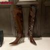Fashion Fashion Pointed Toe Women Knee High Long Boots Shoes Party Ladies Modern Boots Heels Shoes Female Slip On Footwear Pumps new