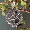 Nataraja Dancing Shiva Charm Necklace In Sterling, Hindu High Quality of Brass Pendant, Lord of the Dance Jewellery, Protective Amulet