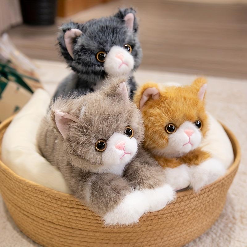 [Realistic Cat Plush] Realistic Cat Plush Toy - Premium Stuffed Animal, Cute Kitten Plushie Gift for Boys and Girls