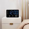 10.5in Digital Wall Clock With Date, Temperature and Auto Daylight Savings Time Desk Decoration Color Option