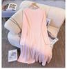 Plus Size Knit Cardigan & Dress Set for Women (130-300 Jin) - Elegant, Waist-Cinched, Slimming Two-Piece Outfit.