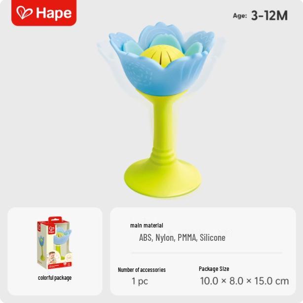 Успокаивающий грызунок HaPE в форме лепестка: Силиконовая погремушка на присоске для новорожденных и младенцев