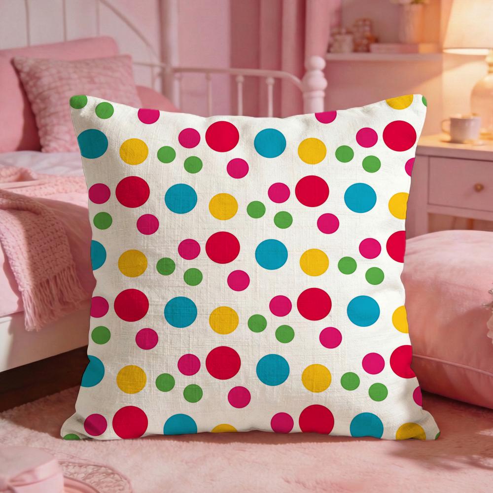Patternpolka dotS Cushion Cover Premium Comfort Reversible Pillow Cove Two in One Design for Any Room Car Interior