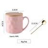 Retro Japanese Ceramic Mug with Lid, High-Temp Resistant, Large Capacity, Ideal Gift for Couples