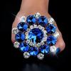 Fashion Exaggerated Super Flash Rhinestone Big Ring Catwalk Runway Modeling Photo Adjustable Ring Stylish Ornament Ring