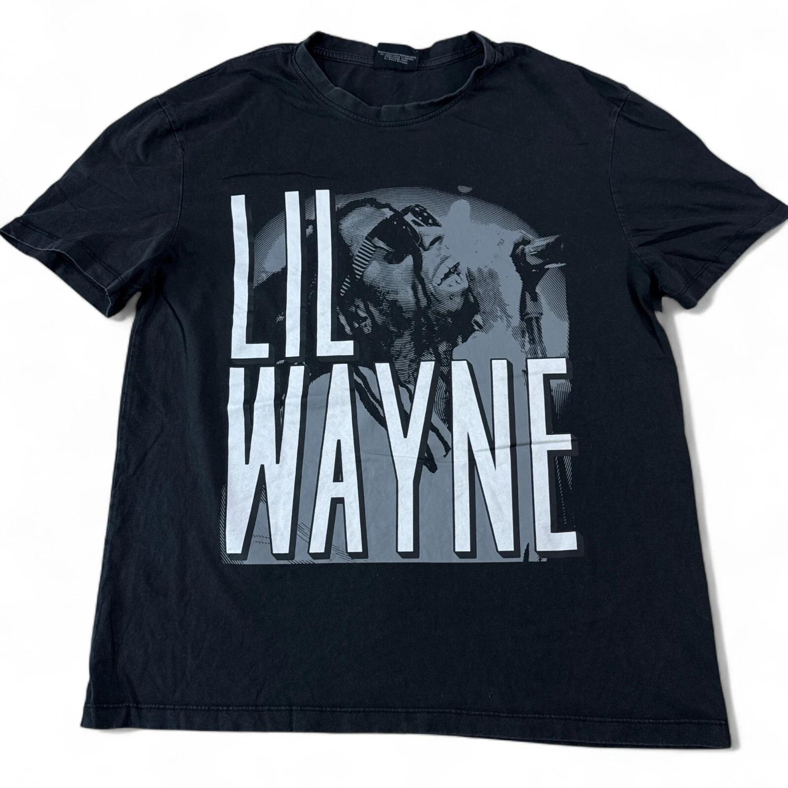

Lil Wayne T Shirt Adult Size Medium Black Vintage Style Big Logo Hip Hop Tee S