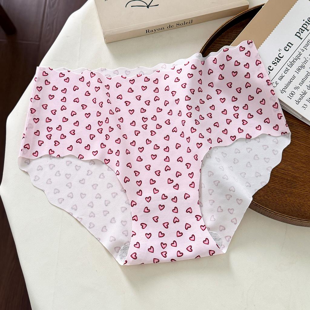 Ladies Summer Sweet Ice Silk No Trace Breathable Comfortable Extended Bottom Crotch Waist Triangle Briefs