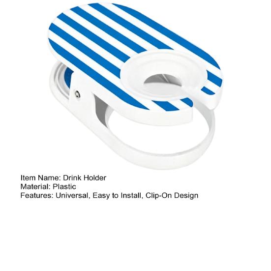 Clip-On Drink Holder for Beach Chair, Camping Chair Drinking Cup Holder, Universal Water Bottle Clip for Coffee Mug Soda Can