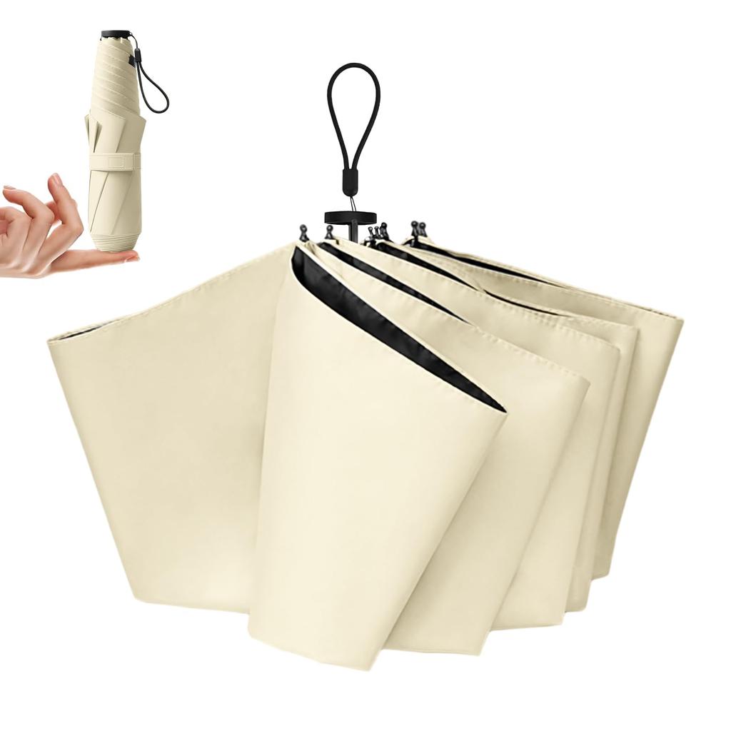 GOSO Folding Sun Sun and Rain 6 and Lightest Carbon Fiber Check Ultra Water UV Heat Wind 365 Days a Mini Perfect for the Rainy Unisex Gift Umbrella,