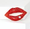 Fashion Lip Enamel Zircon Brooch, Anti-exposure Pin for Women, Metal Button To Fix Clothes, Wedding Party Gift