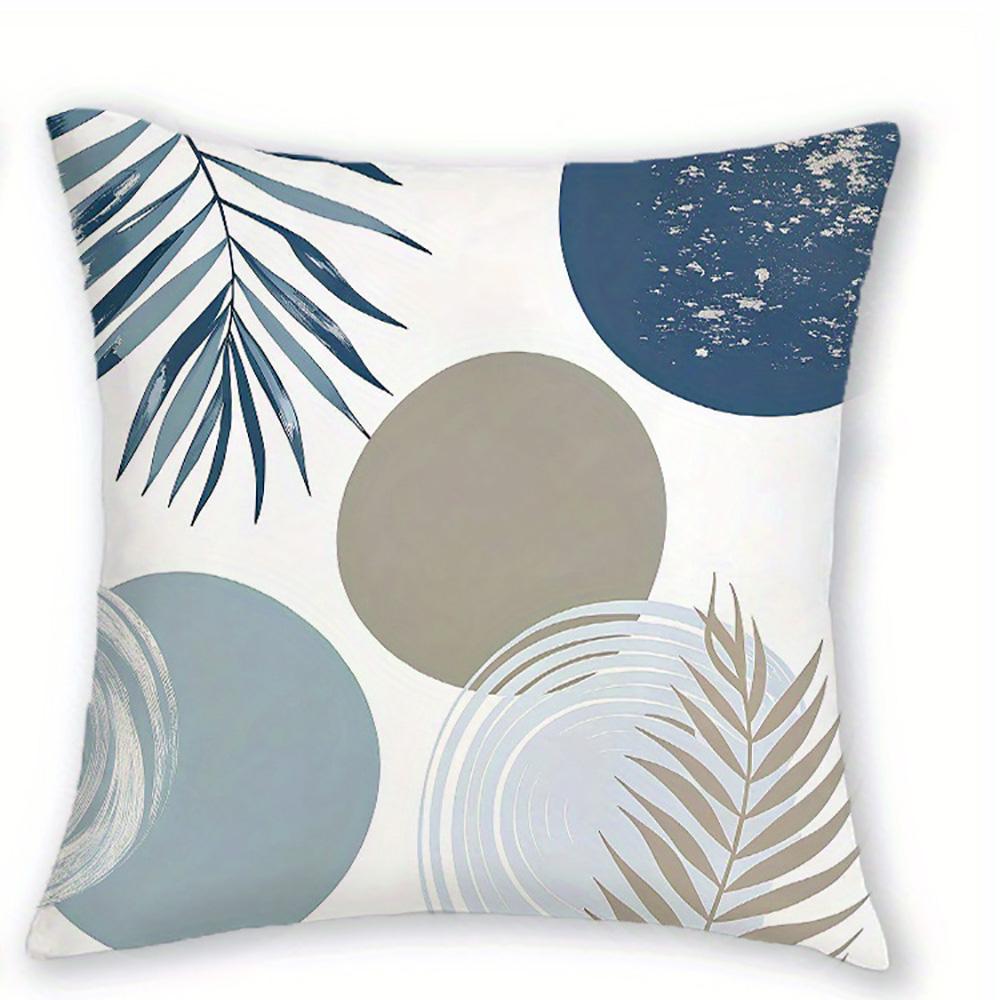 pcs Bohemian Palm Leaf Doublesided Printed pillow cover Short plush Suitable living rooms bedrooms sofas throw cushion cover