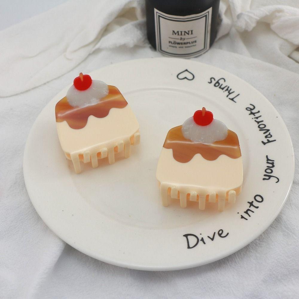 Sushi Fruits Hair Clip Acetate Simulation Food Shark Clip Fashion Cake Acetic Acid Hair Claw  Women