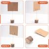 Premium-30Pc Wood Place Card Holders With Swirl Wire Kraft Place Cards Rustic Wood Table Number Holders Stands Name Cards Holder