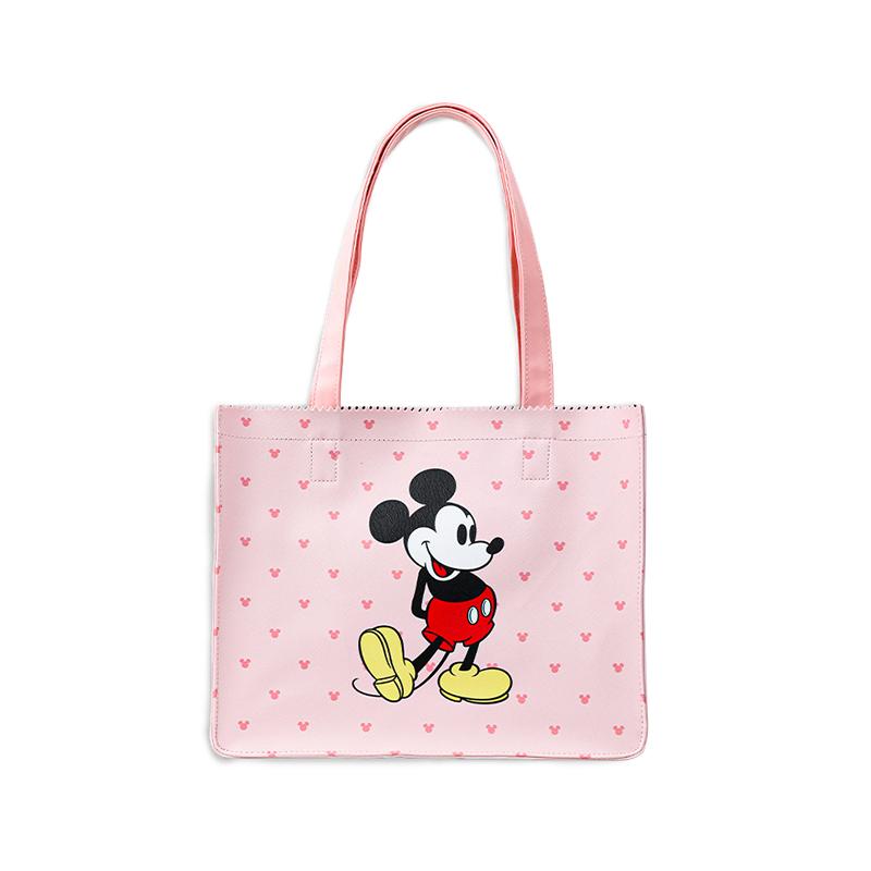 New Disney Mickey Series PVC Tote Bag, Shopping Bag, Shoulder Bag Tubas Unisex Brown DW-XB036