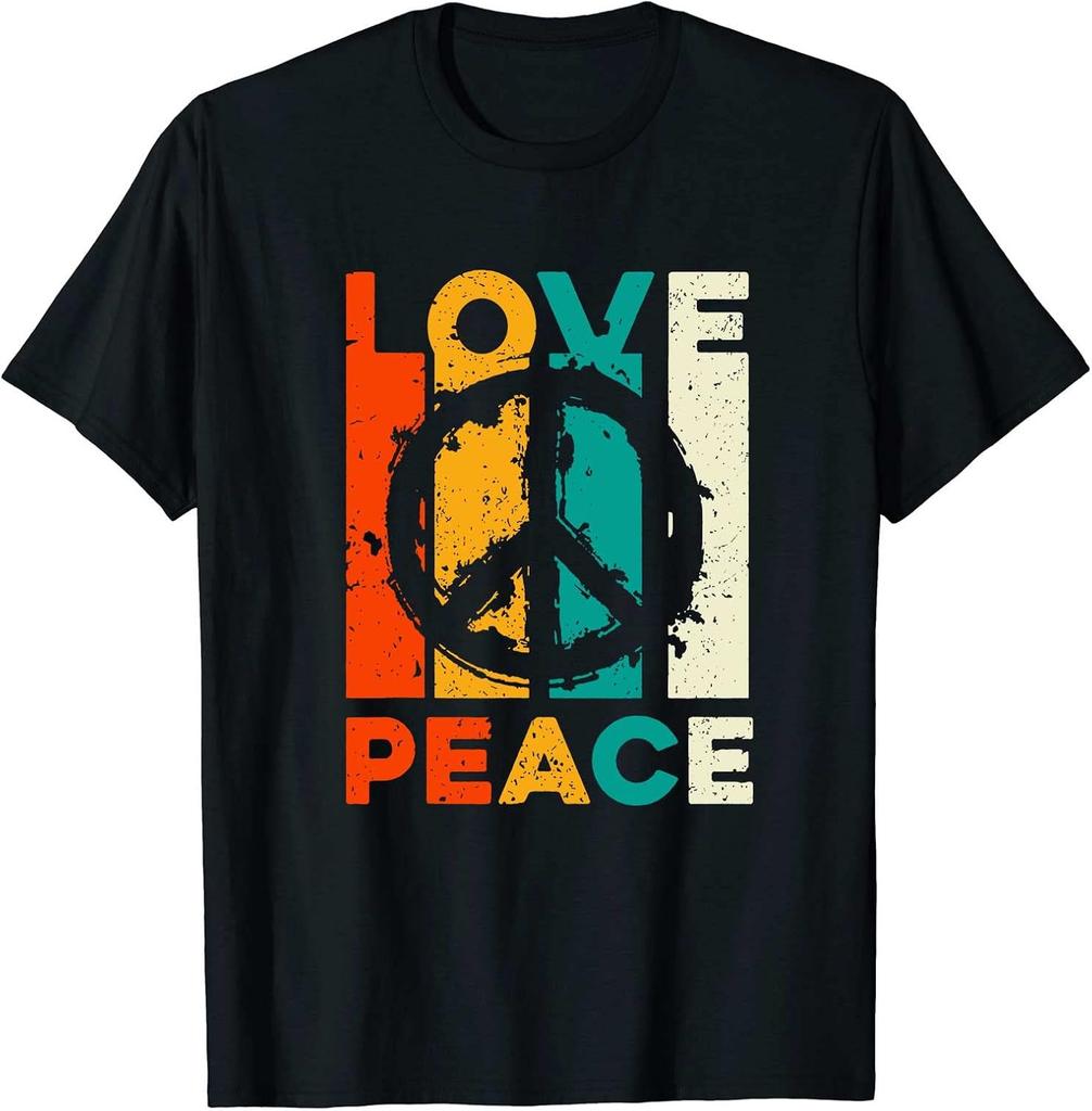Retro Peace Symbol Love Vintage Design T-shirt