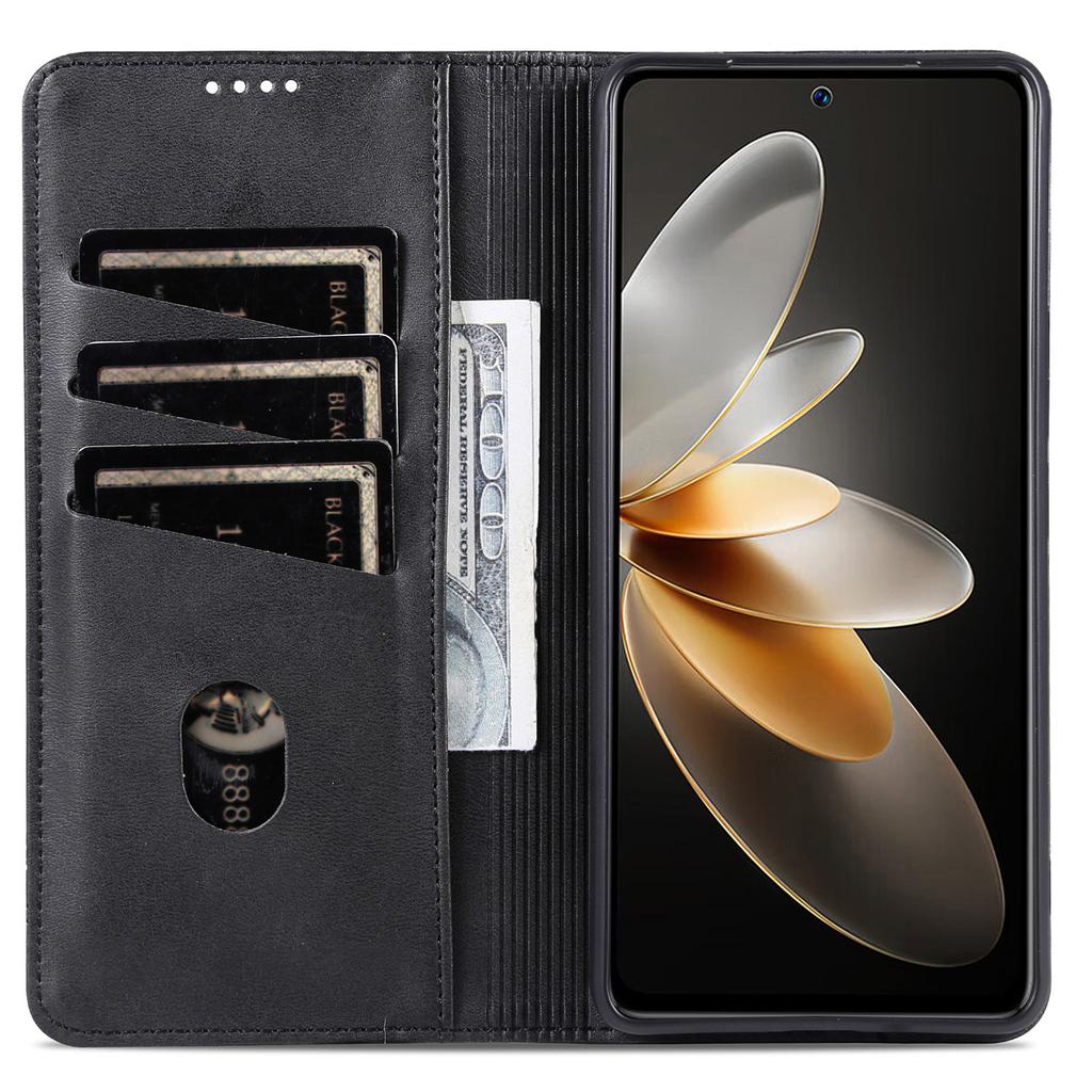 AZNS For Oppo A6 Pro 5G Case Cowhide Texture PU Leather Wallet Phone Cover