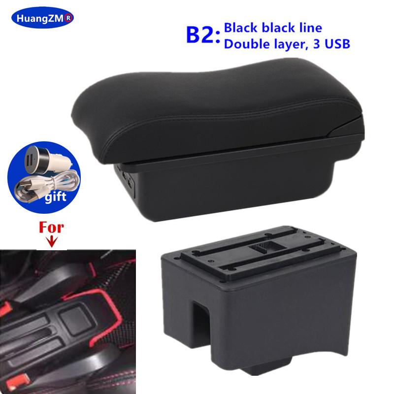 For Volkswagen Polo Armrest Box For Volkswagen VW Vento Polo V 2009-2020 Car Armrest box Storage box Retrofit Car Accessories
