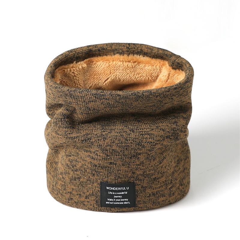 Men's Knitted Velvet Neck Cover Winter Warmth Protection Scarf Women's High Yarn New Versatile Korean Edition