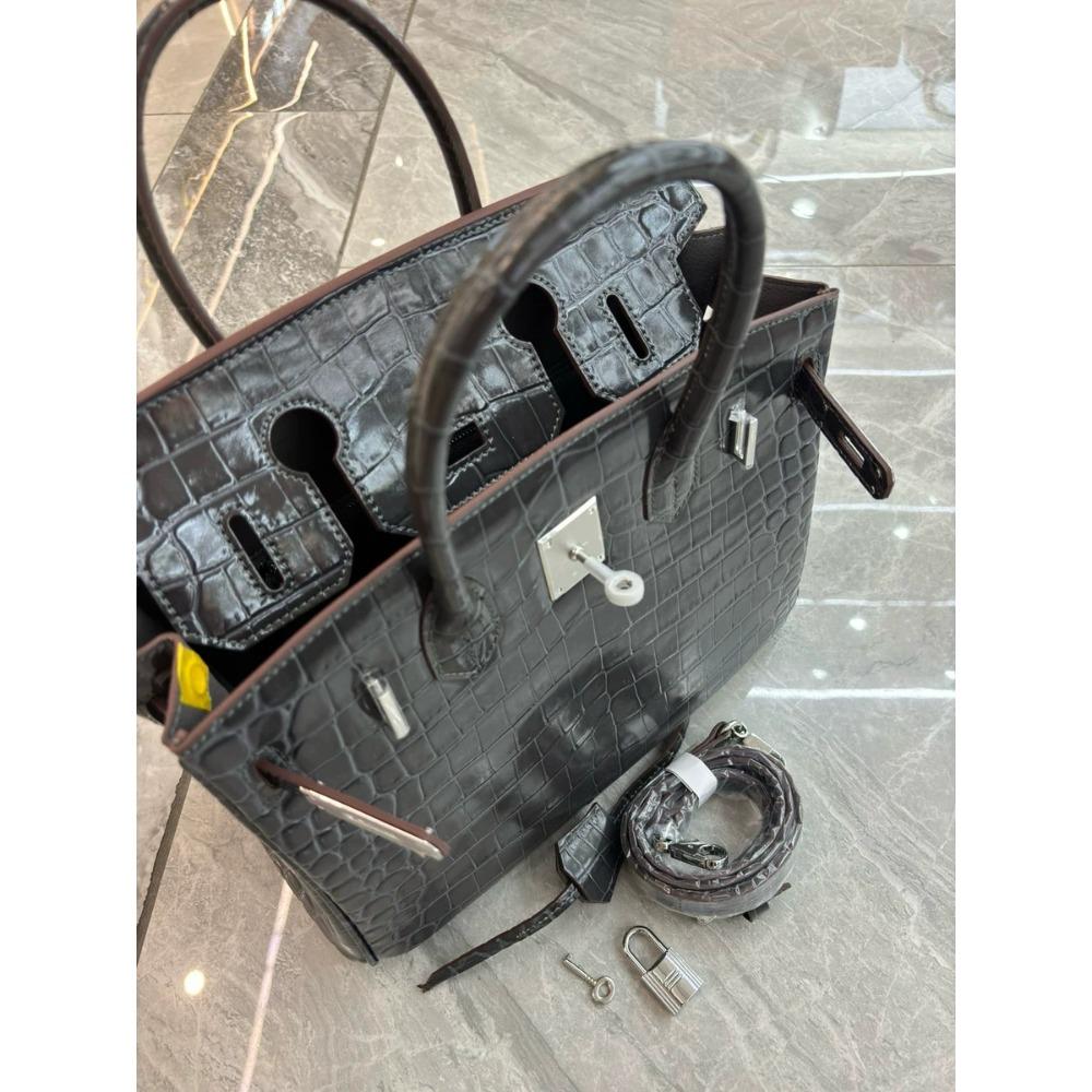 Bolsa com padrão de crocodilo nova moda e versátil bolsa de mão e transversal bolsa feminina de couro