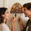 Wooden Flat Decoration, Key Holder Hook, Wall Mounted Home Decoration