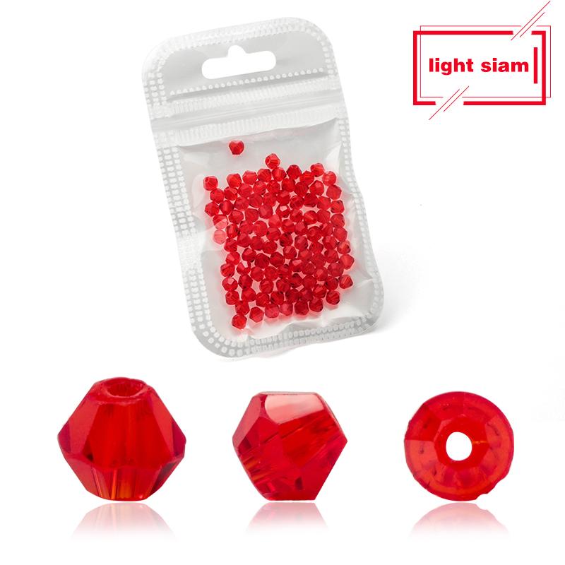 1000pcs  Wholesale Big Bag Colorful 4mm Bicone Crystal Beads Glass Beads Loose Spacer Beads Bracelet Jewelry Making Accessories